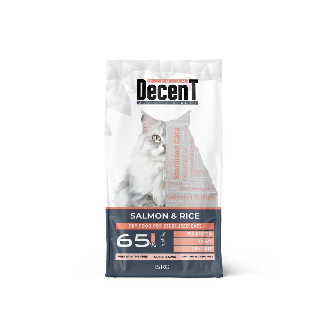 STERILISED CAT SALMON & RICE 15 KG FOR URINARY CARE [DECENT] CAGATAY MADE IN TURKEY