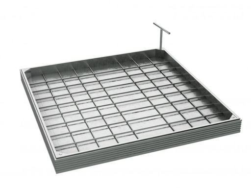 ALUMINUM MANHOLE COVER 50 X 50 [CROWN - BH] 